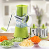 Manual 3-in-1 Vegetable Cutter & Drum Grater – Round Slicer with Interchangeable Blades
